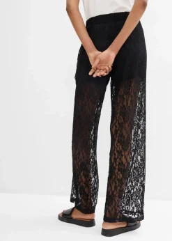 bonprix Hosen^Schlupfhose mit Spitze schwarz