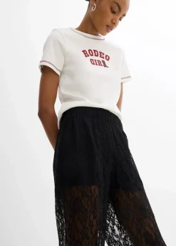 bonprix Hosen^Schlupfhose mit Spitze schwarz