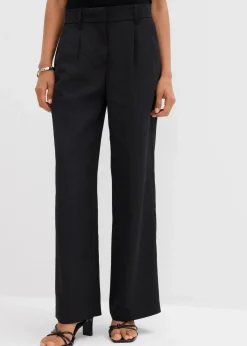 bonprix Bekleidung·Kleider|Hosen^Schlupfhose mit Twill-Struktur schwarz