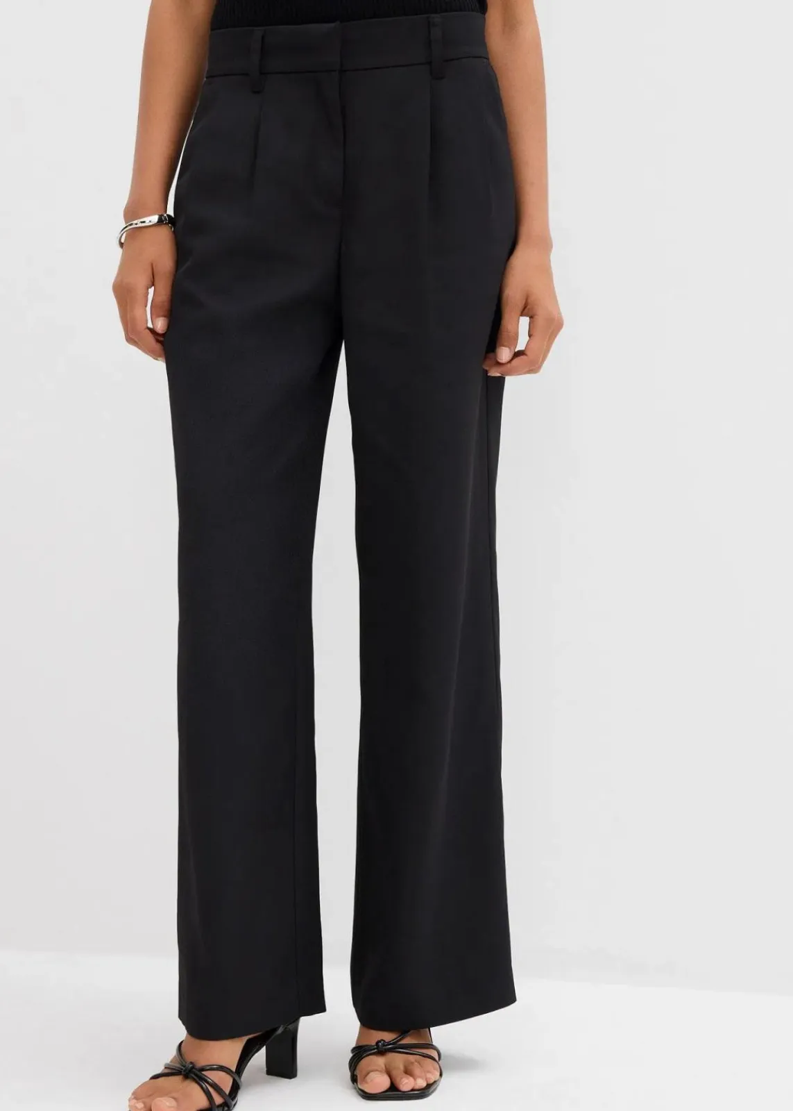 bonprix Bekleidung·Kleider|Hosen^Schlupfhose mit Twill-Struktur schwarz