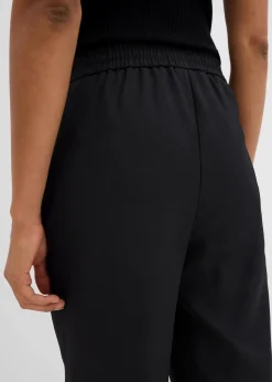 bonprix Bekleidung·Kleider|Hosen^Schlupfhose mit Twill-Struktur schwarz