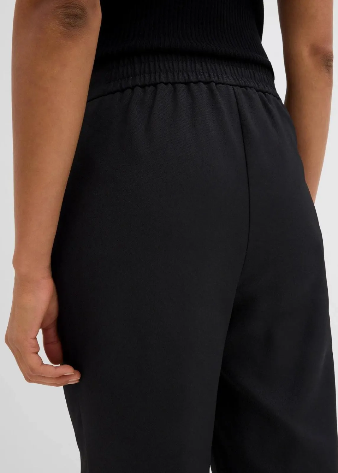 bonprix Bekleidung·Kleider|Hosen^Schlupfhose mit Twill-Struktur schwarz