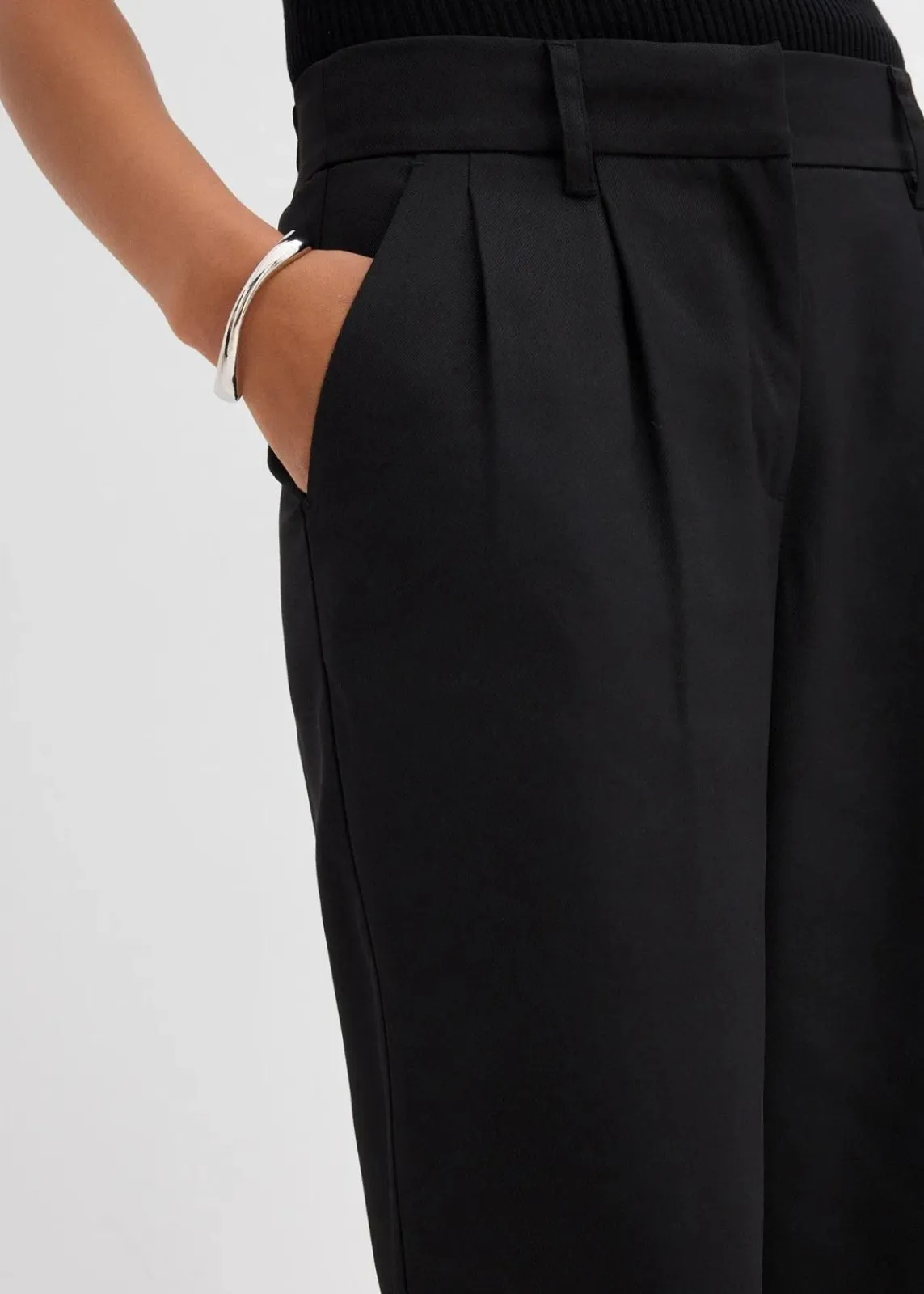 bonprix Bekleidung·Kleider|Hosen^Schlupfhose mit Twill-Struktur schwarz