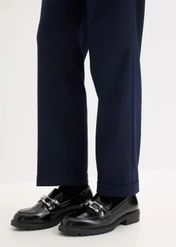 bonprix Bekleidung·Kleider|Hosen^Schlupfhose mit Umschlag dunkelblau