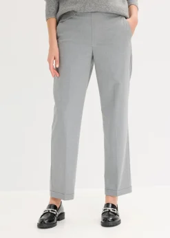 bonprix Hosen|Bekleidung·Kleider^Schlupfhose mit Umschlag grau meliert