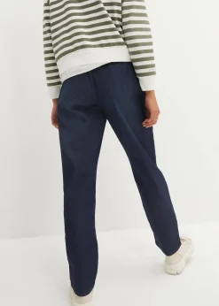 bonprix Jeans|Kurzgrößen^Schlupfjeans, Straight hellblau denim+dunkelblau denim used