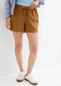 bonprix Nachhaltigere Materialien|Hosen^Schlupf-Shorts cognac braun