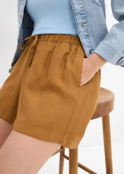 bonprix Nachhaltigere Materialien|Hosen^Schlupf-Shorts cognac braun