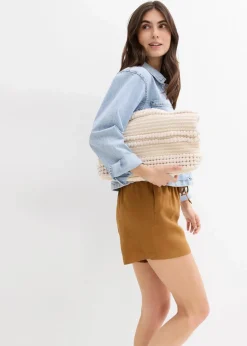 bonprix Nachhaltigere Materialien|Hosen^Schlupf-Shorts cognac braun