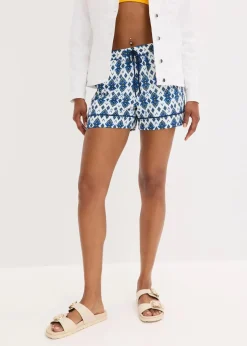 bonprix Bekleidung·Outdoorbekleidung|Bekleidung·Kleider^Schlupf-Shorts weiß/blau bedruckt