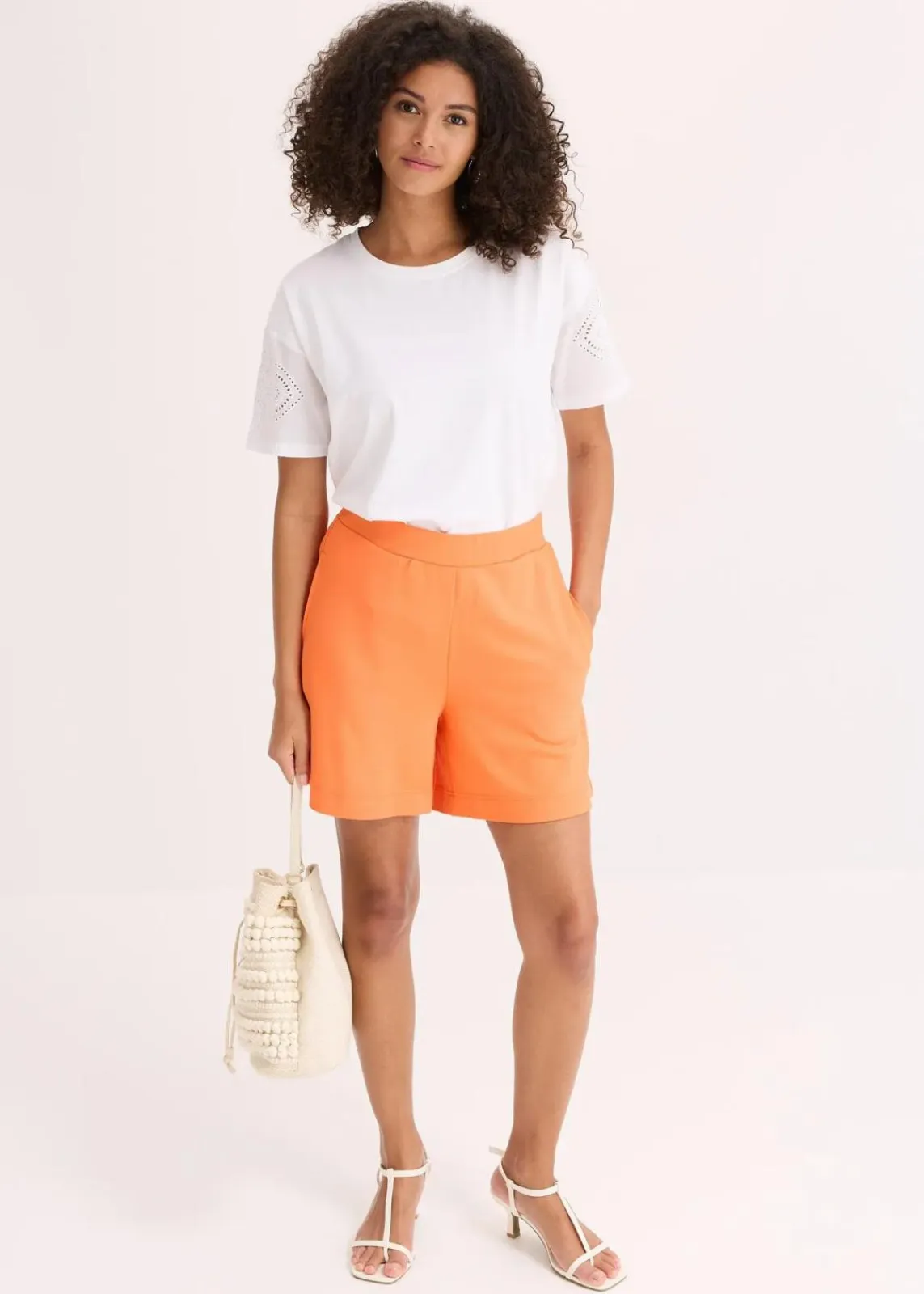 bonprix Bekleidung·Outdoorbekleidung|Bekleidung·Kleider^Schlupf-Shorts aus bequemen Punto di Roma mango