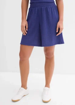 bonprix Hosen|Zweiteiler & Sets^Schlupf-Shorts aus Borkencrepe dunkelpazifik