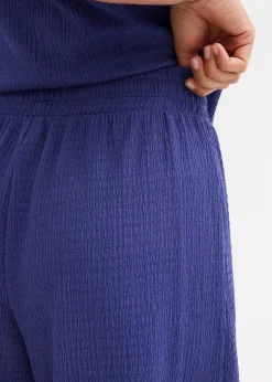 bonprix Hosen|Zweiteiler & Sets^Schlupf-Shorts aus Borkencrepe dunkelpazifik