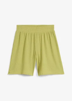 bonprix Bekleidung·Outdoorbekleidung|Bekleidung·Kleider^Schlupf-Shorts aus Borkencrepe mattpistazie