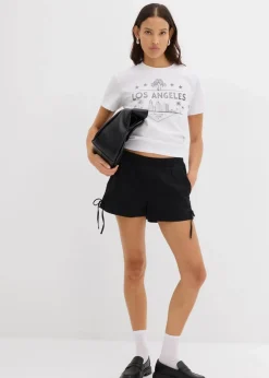 bonprix Bekleidung·Outdoorbekleidung|Bekleidung·Kleider^Schlupf-Shorts aus elastischem Baumwoll-Mix schwarz