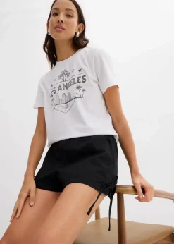bonprix Bekleidung·Outdoorbekleidung|Bekleidung·Kleider^Schlupf-Shorts aus elastischem Baumwoll-Mix schwarz