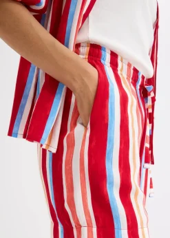 bonprix Bekleidung·Outdoorbekleidung|Bekleidung·Kleider^Schlupf-Shorts aus feiner Viskose mohnrot/helllachs/weiß gestreift