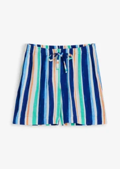 bonprix Nachhaltigere Materialien|Hosen^Schlupf-Shorts aus feiner Viskose arktikblau/hellblau/weiß gestreift