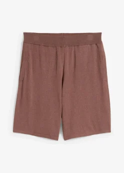 bonprix Hosen|Zweiteiler & Sets^Schlupf-Shorts aus Feinstrick matt braun
