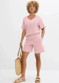 bonprix Bekleidung·Outdoorbekleidung|Bekleidung·Kleider^Schlupf-Shorts aus Feinstrick aschrosa