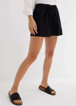 bonprix Bekleidung·Outdoorbekleidung|Bekleidung·Kleider^Schlupf-Shorts aus fließender Viskose schwarz