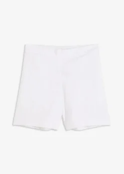 bonprix Shorts|Hosen^Schlupf-Shorts aus luftigem Leinen-Mix weiß