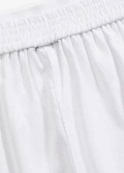 bonprix Shorts|Hosen^Schlupf-Shorts aus luftigem Leinen-Mix weiß