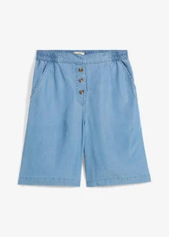 bonprix Bekleidung·Outdoorbekleidung|Bekleidung·Kleider^Schlupf-Shorts aus Lyocell hellblau denim