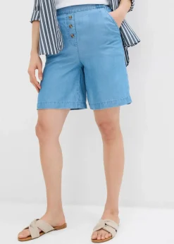 bonprix Bekleidung·Outdoorbekleidung|Bekleidung·Kleider^Schlupf-Shorts aus Lyocell hellblau denim