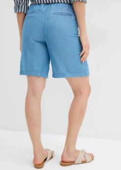 bonprix Bekleidung·Outdoorbekleidung|Bekleidung·Kleider^Schlupf-Shorts aus Lyocell hellblau denim