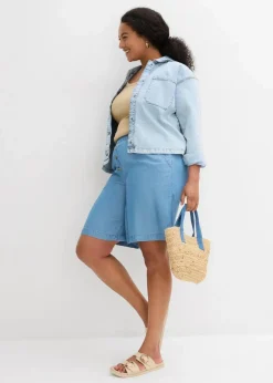 bonprix Bekleidung·Outdoorbekleidung|Bekleidung·Kleider^Schlupf-Shorts aus Lyocell hellblau denim