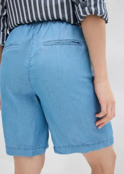 bonprix Bekleidung·Outdoorbekleidung|Bekleidung·Kleider^Schlupf-Shorts aus Lyocell hellblau denim