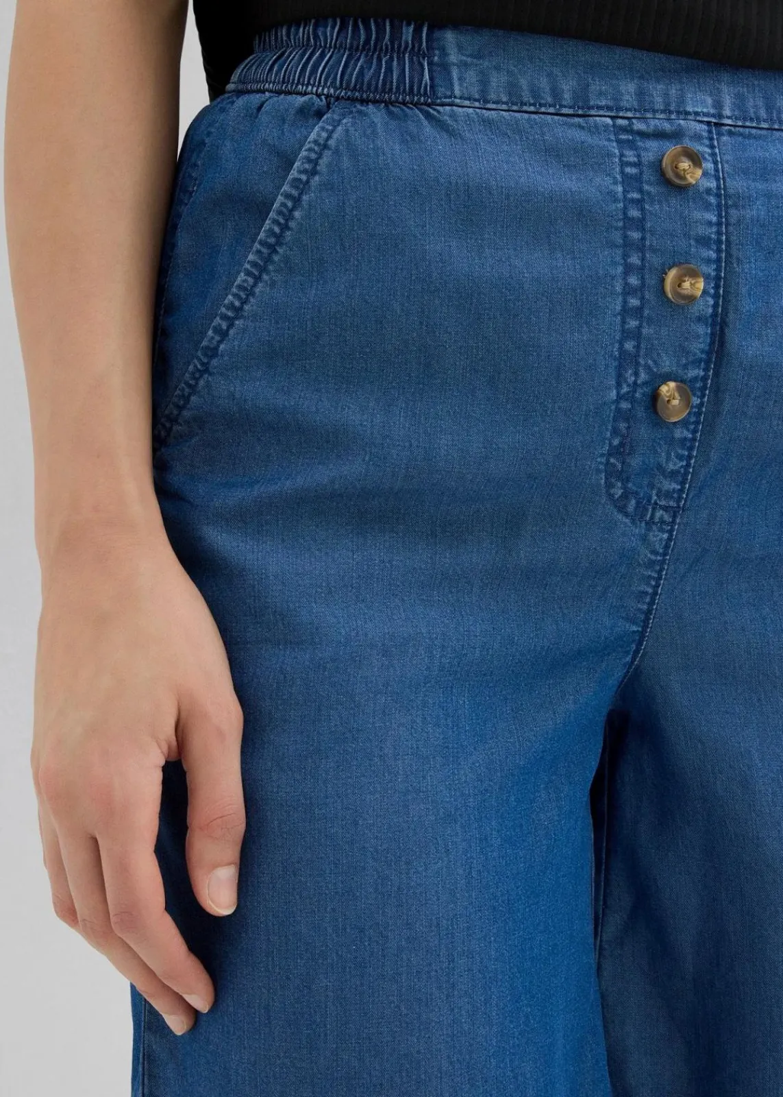 bonprix Hosen|Shorts^Schlupf-Shorts aus Lyocell blau denim