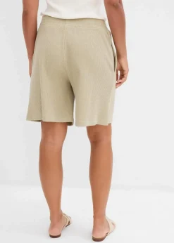 bonprix Hosen|Zweiteiler & Sets^Schlupf-Shorts aus reiner Baumwolle mattschilf