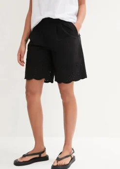 bonprix Bekleidung·Outdoorbekleidung|Bekleidung·Kleider^Schlupf-Shorts aus reiner Baumwolle schwarz