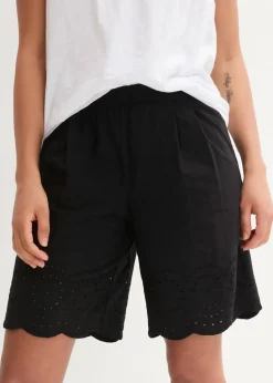 bonprix Bekleidung·Outdoorbekleidung|Bekleidung·Kleider^Schlupf-Shorts aus reiner Baumwolle schwarz