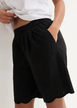 bonprix Bekleidung·Outdoorbekleidung|Bekleidung·Kleider^Schlupf-Shorts aus reiner Baumwolle schwarz