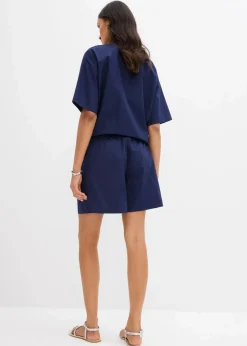 bonprix Bekleidung·Outdoorbekleidung|Bekleidung·Kleider^Schlupf-Shorts aus reiner Baumwolle tiefseeblau