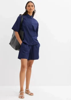 bonprix Bekleidung·Outdoorbekleidung|Bekleidung·Kleider^Schlupf-Shorts aus reiner Baumwolle tiefseeblau