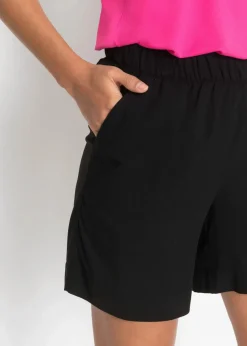 bonprix Shorts|Hosen^Schlupf-Shorts aus Viskose schwarz