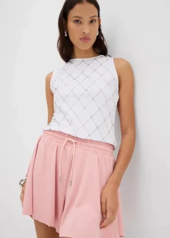 bonprix Bekleidung·Outdoorbekleidung|Bekleidung·Kleider^Schlupf-Shorts im Tennis-Look bonbonrosa