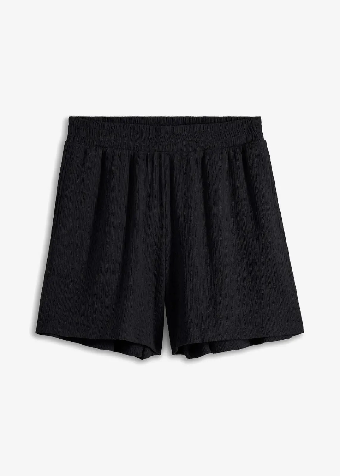 bonprix Bekleidung·Outdoorbekleidung|Bekleidung·Kleider^Schlupf-Shorts mit hohem Bund aus Strukturjersey schwarz