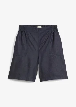 bonprix Bekleidung·Outdoorbekleidung|Bekleidung·Kleider^Schlupf-Shorts mit kühlendem Leinenanteil dunkelblau denim