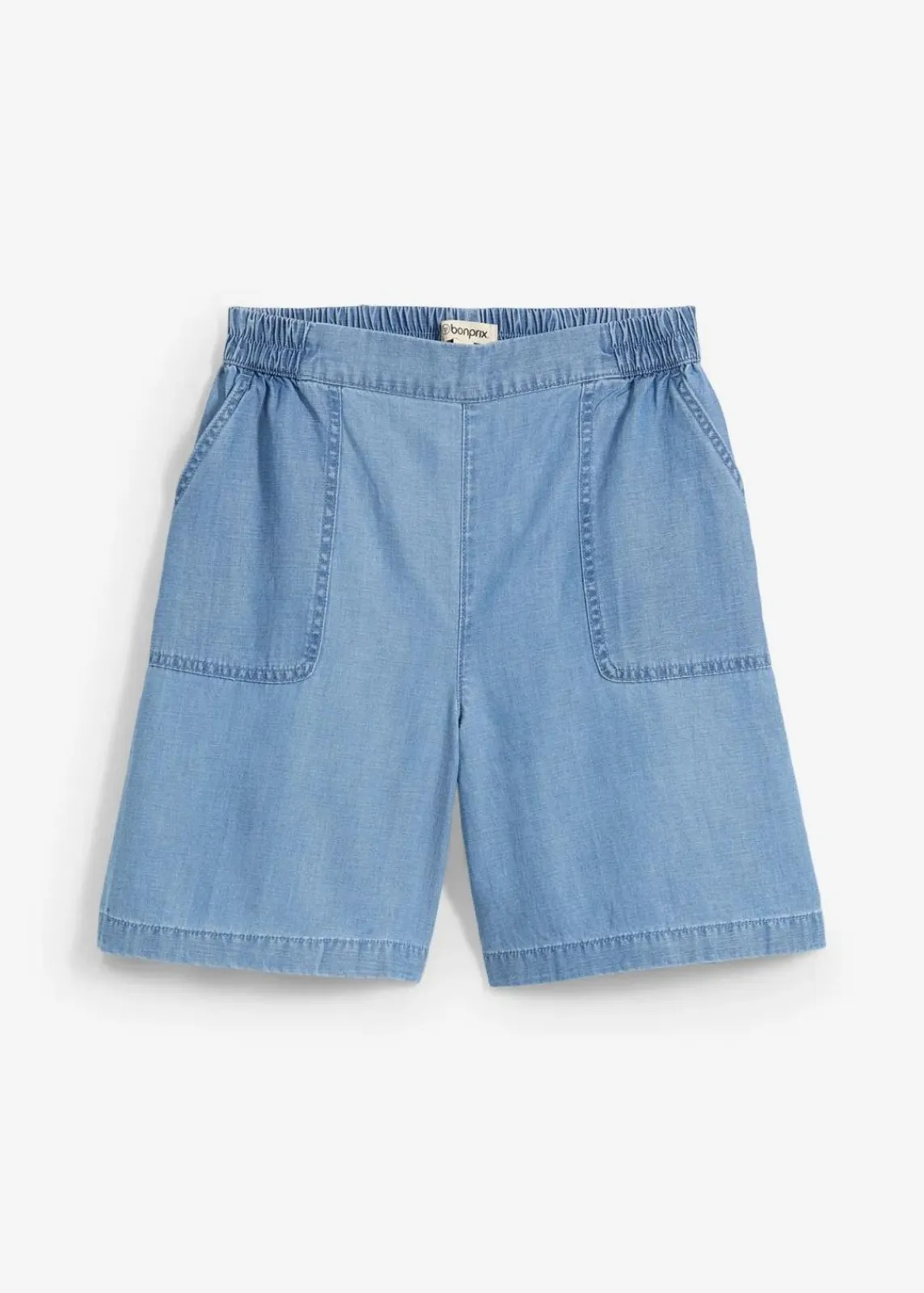 bonprix Hosen|Shorts^Schlupf-Shorts mit kühlendem Leinenanteil hellblau denim