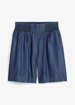 bonprix Bekleidung·Outdoorbekleidung|Bekleidung·Kleider^Schlupf-Shorts mit Smockbund dunkelblau denim