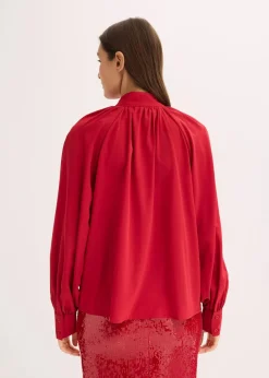 bonprix Bekleidung·Jacken & Mäntel|Nachhaltigere Materialien^Schluppenbluse chillirot