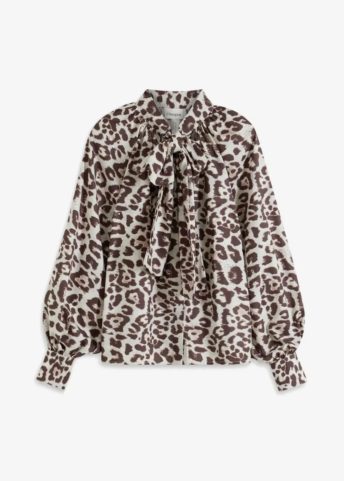 bonprix Blusen & Tuniken|Nachhaltigere Materialien^Schluppenbluse sand leo bedruckt