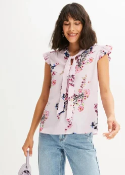 bonprix Blusen & Tuniken^Schluppenbluse rosa geblümt