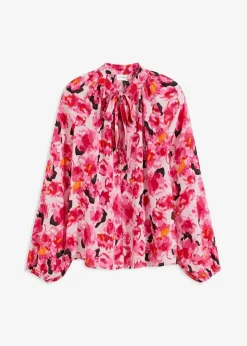 bonprix Bekleidung·Jacken & Mäntel|Blusen & Tuniken^Schluppenbluse aus Chiffon pink floral