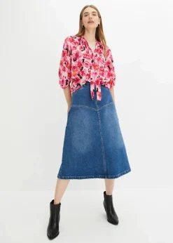 bonprix Bekleidung·Jacken & Mäntel|Blusen & Tuniken^Schluppenbluse aus Chiffon pink floral